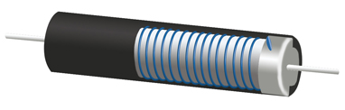 In a conventional axially leaded wirewound resistor Conventional axially leaded wirewound resistor